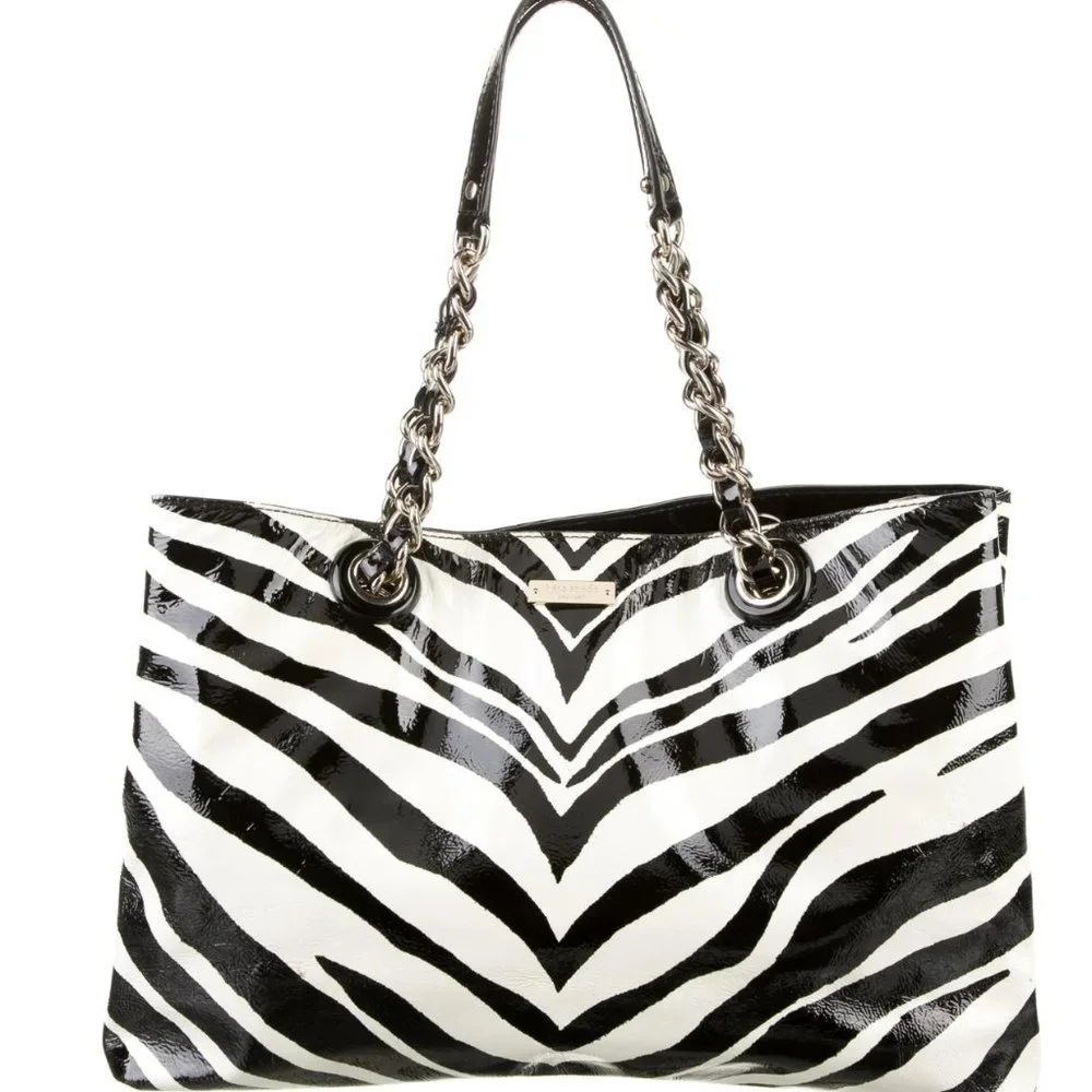 Kate Spade NWT Zebra Patent Tote Bag - Picture 8 of 8